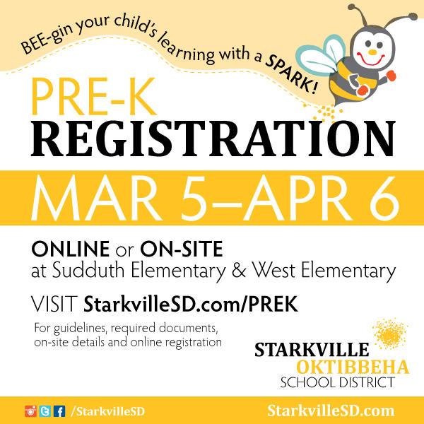 PreK Registration open March 5-April 6, 2018