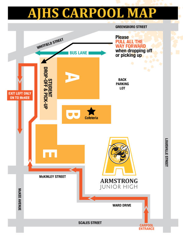 Armstrong Middle School Carpool Map