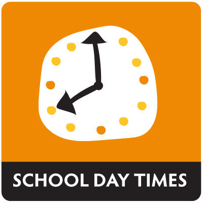Click for school day start and end times
