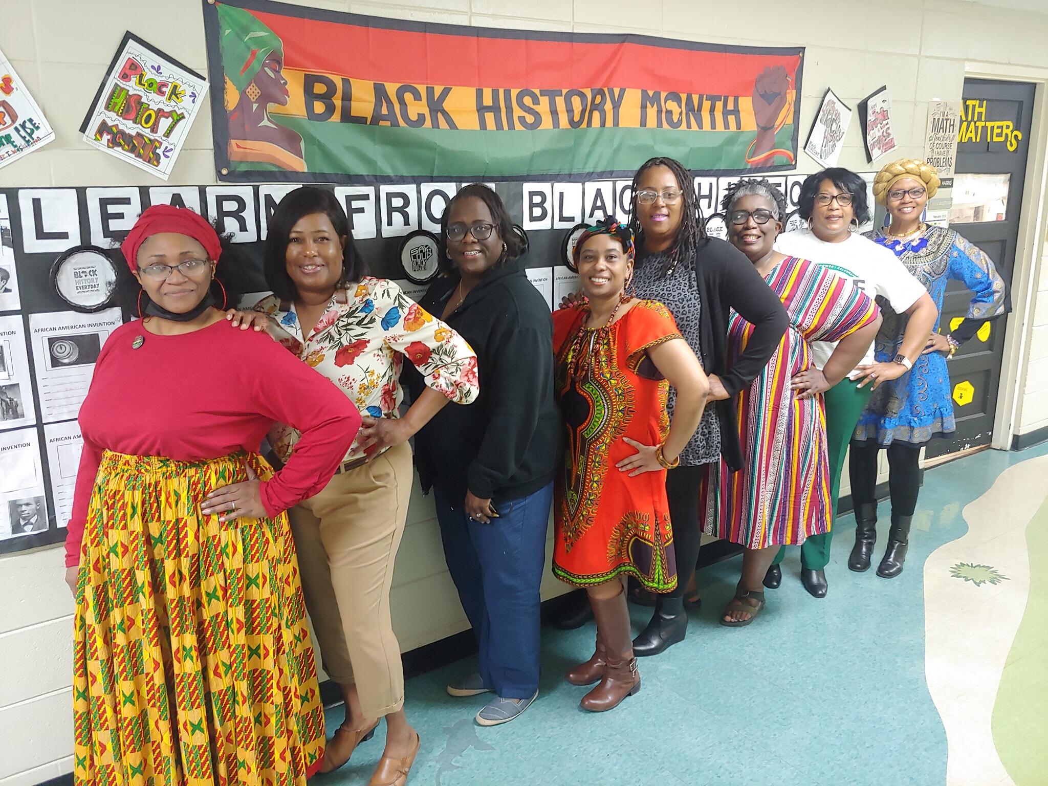 TLC staff dressed as notable Black Americans for Black History Month