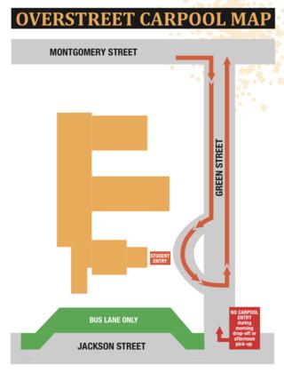 Overstreet Elementary carpool map