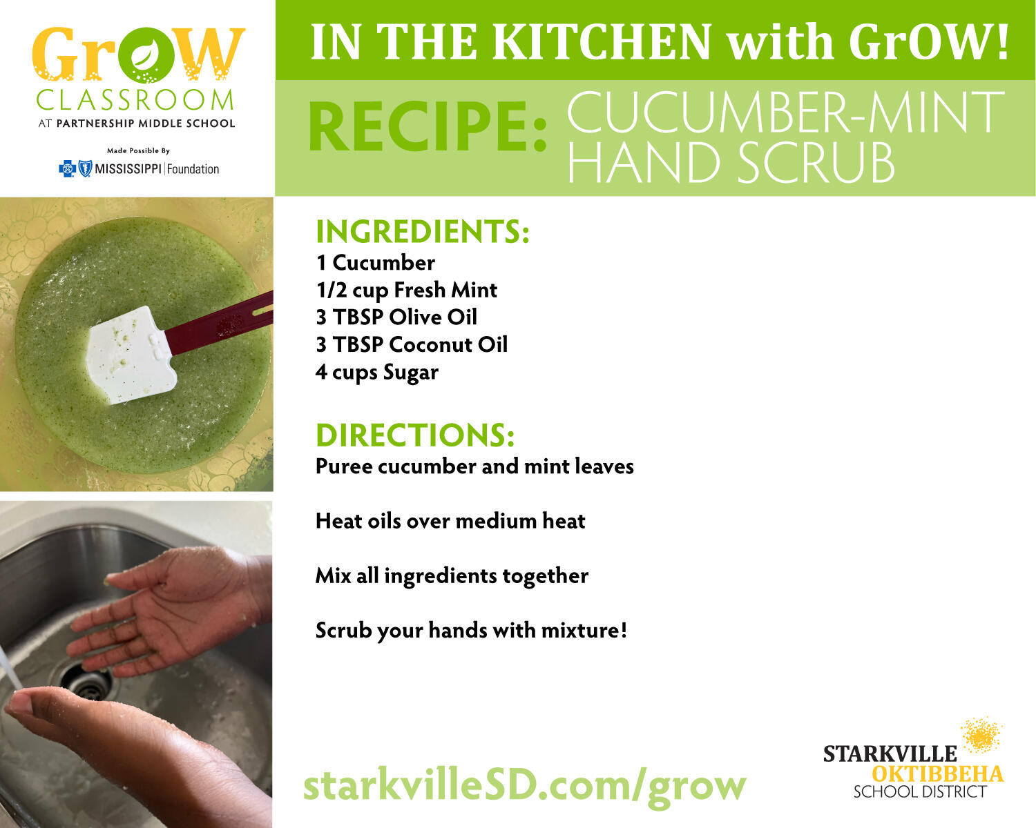 Grow Recipe for Cucumber Hand Scrub